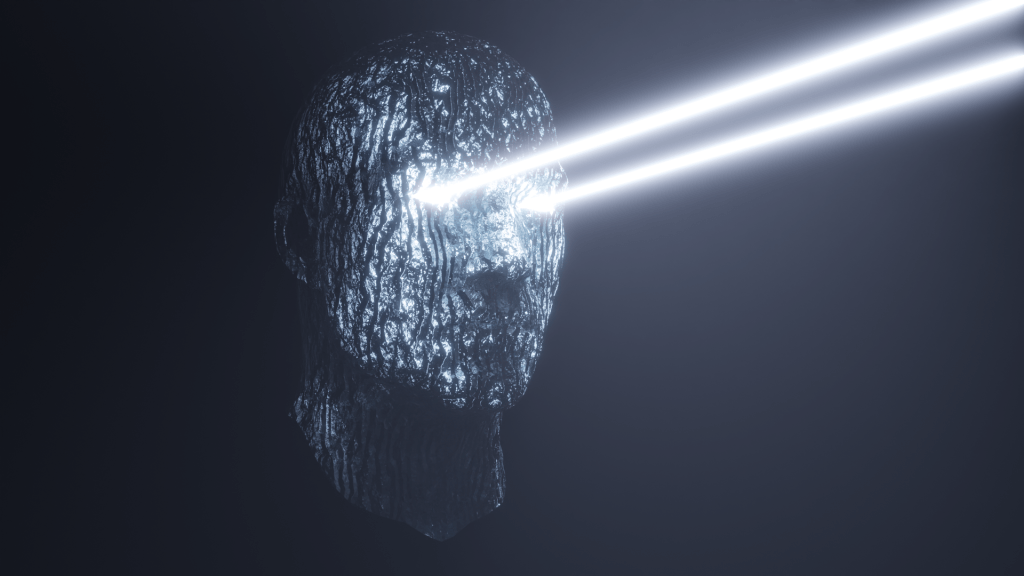 Metal Head With&nbsp;Lasers